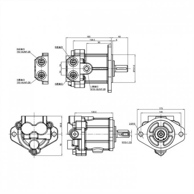 ZAX470 hydraulischer Ventilatormotor, Hitachi-Ventilatormotor für Bagger ZAX450 0